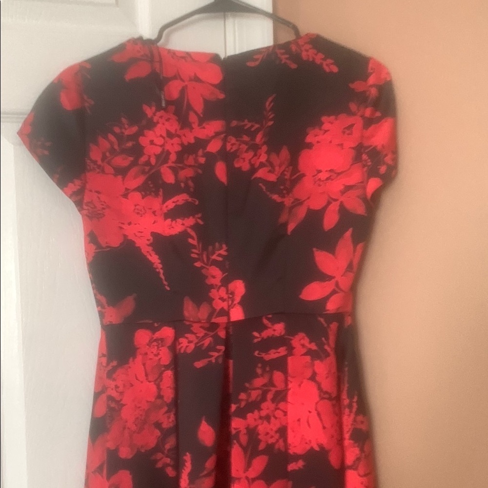 Calvin Klein Black and Red Floral Dress - Picture 6 of 8